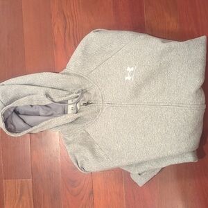 Men's Under Armour Light Gray Hoodie with full Zip Hoodie